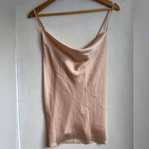 Peach Cami Cowl Neck Tank Top
